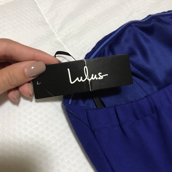 Royal blue strapless bodycon dress - Picture 5 of 6